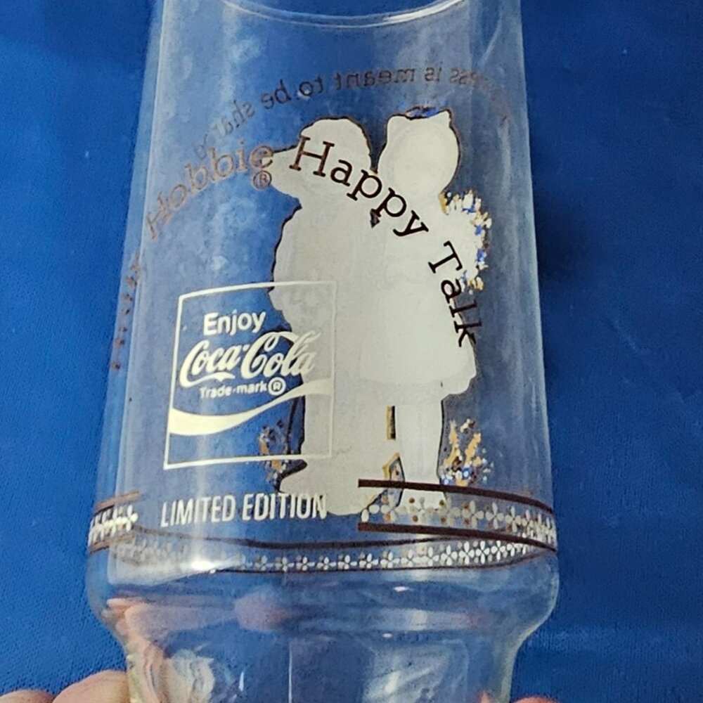 Vintage - Holly Hobbie Glass - “Happiness Is Meant to Be Shared” - Coca-Cola - Picture 3 of 5